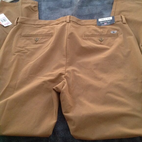 Vineyard Vines Men's 38x34 Brown Performance Breaker Pants - New With Tags - Picture 5 of 7